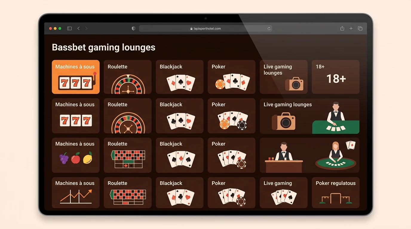 Jeux disponibles sur Bassbet Casino